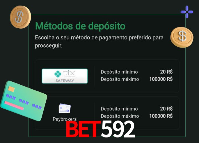 O cassino bet592 oferece uma grande variedade de métodos de pagamento